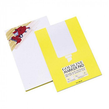 Goldline Marker Pad Bleedproof 70gsm 50 Pages A4 White Ref GPB1A4Z