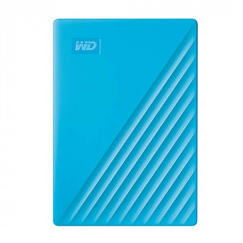 WD 4TB My Passport Portable Hard Drive with Password Protection and Auto Backup Software - Blue