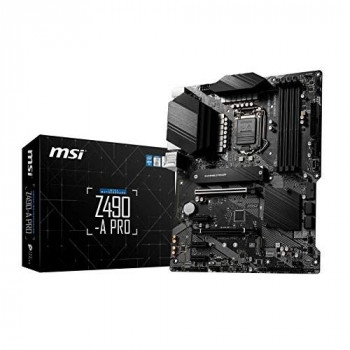 MSI Z490-A PRO Motherboard ATX, LGA1200, DDR4, LAN, USB 3.2 Gen2, Type C, M.2, DisplayPort, HDMI, Gen 4 Ready, 10th Gen Intel Core