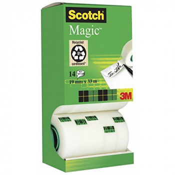 Scotch Magic Tape - Tower Dispenser Value Pack - 14 Rolls - 19 mm x 33 m