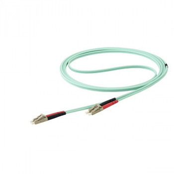 StarTech.com 10m OM4 LC to LC Multimode Duplex Fiber Optic Patch Cable- Aqua - 50/125 - Fiber Optic Cable - 40/100Gb - LSZH