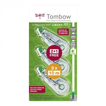 Tombow – CA4/Correction Roller Rolling 4 – 2 mm x 10 m Economy Pack of 3 Hole in The Middle