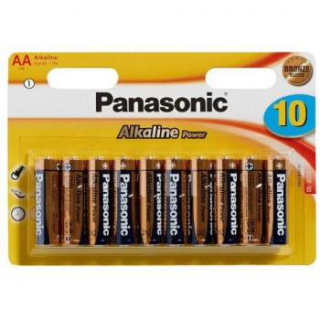 Panasonic 2379 LR06 AA Mignon Alkaline Power Battery(Set of 10)