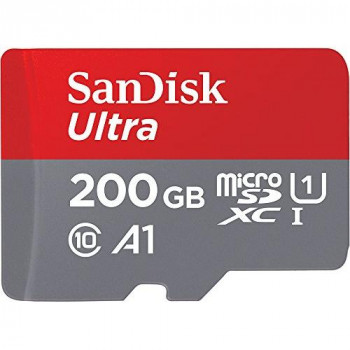 SanDisk Ultra 200GB microSDXC Memory Card + SD Adapter with A1 App Performance up to 100MB/s, Class 10, U1