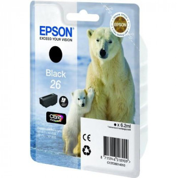 Epson Polar Bear 26 Ink Cartridge, Standard, Black, Genuine