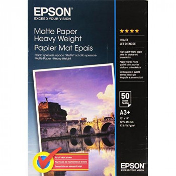 EPSON Matte heavyweight paper inktjet 167g/m2 A3+ (Pack of 50 sheets)