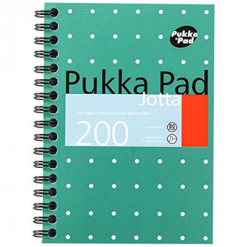 pukka pads JM036 - Pukka Pad A6 Jotta Pad Wire Ruled 200 Page Metallic JM036 - (PK3)