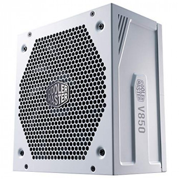 Cooler Master V850 Gold V2 PSU, UK Plug - 850 W, 80 PLUS Gold, Fully Modular, ATX Power Supply Unit, Quiet 135 mm FDB Fan, Semi-Fanless Mode, 10-Year Warranty, 16AWG PCI-e Cables - White Edition