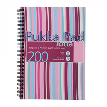 Pukka Pad Jotta Notebook Wirebound Ruled 200pp 80gsm A5 Assorted Ref JP021 3/4 [Pack of 3]