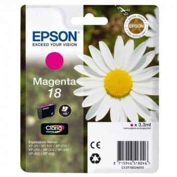 Epson C13T18034012 Ink Cartridge, Standard, Magenta, Genuine