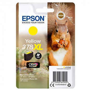 Epson 378XL Yellow Squirrel High Yield Genuine, Claria Photo HD Ink Cartridge, Amazon Dash Replenishment Ready