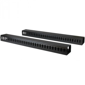 StarTech.com Vertical Cable Organizer with Finger Ducts - Vertical Cable Management Panel - Rack-Mount Cable Raceway - 0U - 6 ft