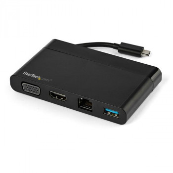 StarTech.com USB C Multiport Adapter with HDMI and VGA - Mac / Windows / Chrome - 4K - 1x USB-A - GbE - Portable USB-C Adapter