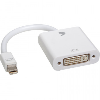 V7 CBL-MD1WHT-5E DisplayPort/DVI Video Cable for MacBook, Monitor, Projector, Video Device - 17 cm