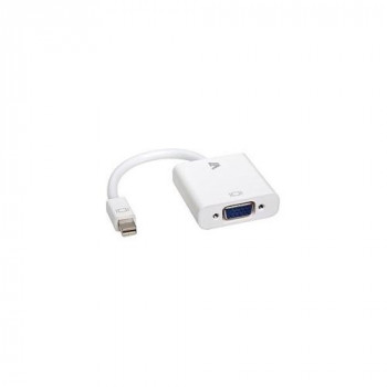 V7 CBL-MV1WHT DisplayPort/VGA Video Cable for Video Device, Monitor, Projector, MacBook, MacBook Air, MacBook Pro - 17 cm