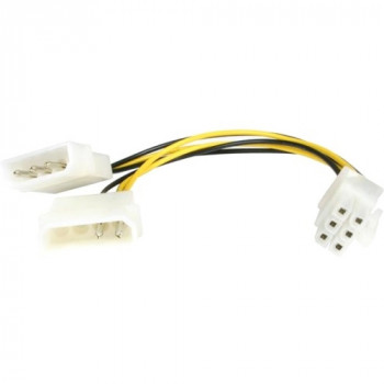 StarTech.com 6in LP4 to 6 Pin PCI Express Video Card Power Cable Adapter - 6 pin internal power (M) - 4 pin ATX12V (M) - 15.2 cm