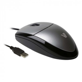 V7 MV3000 Mouse - Optical - Cable - 3 Button(s) - Black