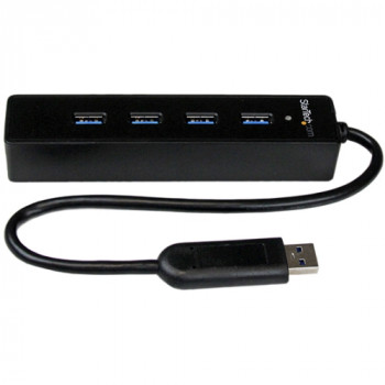 StarTech.com 4 Port Portable SuperSpeed USB 3.0 Hub with Built-in Cable