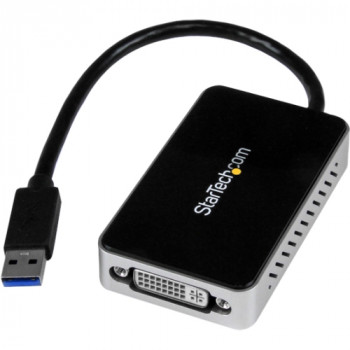 StarTech.com USB 3.0 to DVI External Video Card Multi Monitor Adapter with 1-Port USB Hub - 1920x1200