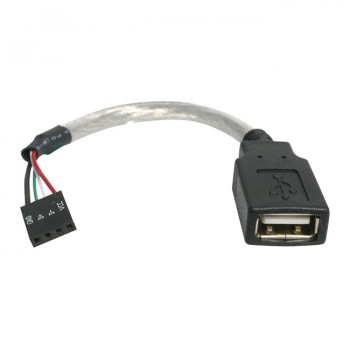 StarTech.com 6in USB 2.0 Cable - USB A Female to USB Motherboard 4 Pin Header F/F