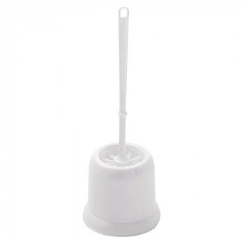 Addis Toilet Brush Round with Open Holder, Plastic, White
