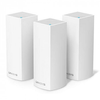 Linksys WHW0303-UK Velop Tri-Band AC6600 Intelligent Whole Home Mesh Wi-Fi System, Compatible with Alexa, White, Pack of 3
