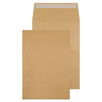 Blake Purely Packaging C4 324 x 229 x 25 mm 130 gsm Gusset Pocket Peel & Seal Envelopes (1991) Manilla - Pack of 125