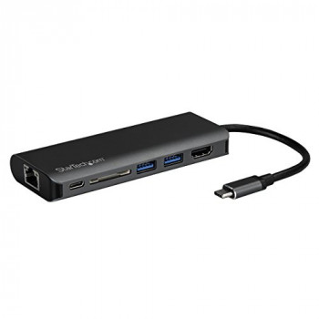 StarTech.com USB C Multiport Adapter, 4K, All in One Docking Station with HDMI SD Gigabit Ethernet (DKT30CSDHPD)