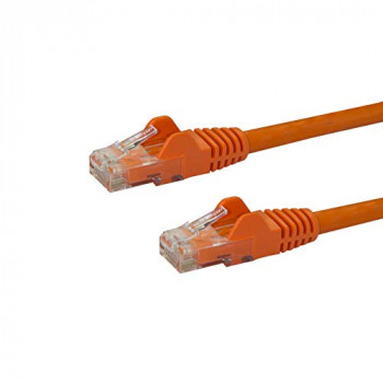 StarTech.com 0.5 m Orange Cat6 Patch Cable with Snagless RJ45 Connectors, Short Ethernet Cable, 0.5 m Cat6 UTP Cable