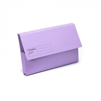 Exacompta Guildhall Document Wallets, 285 gsm, Foolscap - Violet, Pack of 50