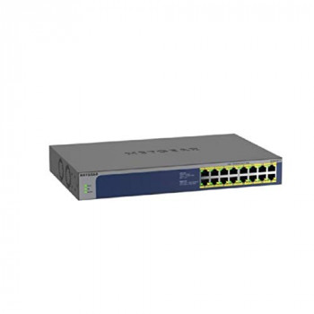 NETGEAR GS516PP Unmanaged Gigabit Ethernet (10/100/1000) Blue, Gray Power over Ethernet (PoE) GS516PP, Unmanaged, Gigabit Ethernet (10/100/1000), Full duplex, Power over Ethernet (PoE),