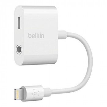 Belkin 3.5 mm Audio + Charge Rockstar (iPhone Aux Adapter/iPhone Charging Adapter for iPhone XS, XS Max, XR, 8/8 Plus and More)