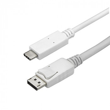 StarTech.com 3.3 ft (1 m) USB-C to Display Port Cable, USB Type-C to DP Video Adapter Cable, 4K 60Hz, White