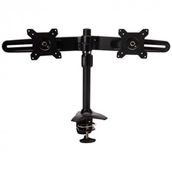 Amer Mounts AMR2C: Dual Monitor Mount - Desk Clamp - Displays up To 2/Two 24 Inch LCD/LED Screens