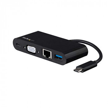 StarTech USB C Multiport Adapter - VGA/USB 3.0 / GbE - Power Delivery Charging (60W) - Mac/Windows / Chrome OS - USB C Adapter