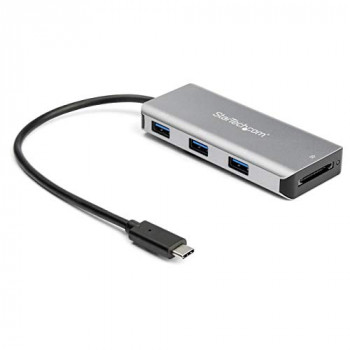 StarTech.com 3-Port USB 3.1 (Gen 2) Type C Hub with SD Reader & 9.8” Cable - 10Gbps - 1x USB 3.1 Type C - 3x USB 3.1 Type-A - USB-C Hub (HB31C3ASDMB)