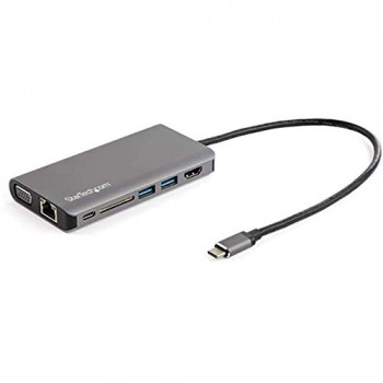 StarTech.com USB C Multiport Adapter - USB-C Mini Travel Dock w/ 4K HDMI or 1080p VGA - 3x USB 3.0 Hub, SD, GbE, Audio, 100W PD Pass-Through - Docking Station for Laptop/Tablet (DKT30CHVAUSP)