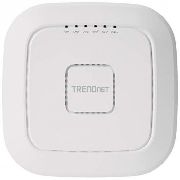 TRENDnet AC2200 Tri-Band PoE+ Indoor Wireless Access Point, 867Mbps WiFi AC + 400Mbps WiFi N Bands, Wave 2 MUMIMO, Client bridge, WDS, AP, WDS Bridge, WDS Station, Repeater Modes, TEW-826DAP
