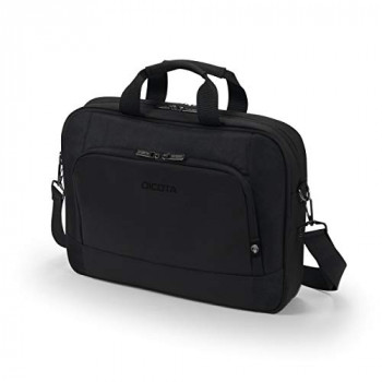 DICOTA Eco Top Traveller BASE 15-15.6 - lightweight laptop bag with protective padding and storage space, black