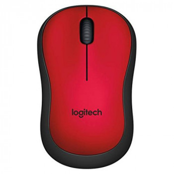 Logitech M220 Ambidextrous Wireless Silent Mouse (Optical Laser, USB for Windows/Mac/Chrome OS/Linux) - Red