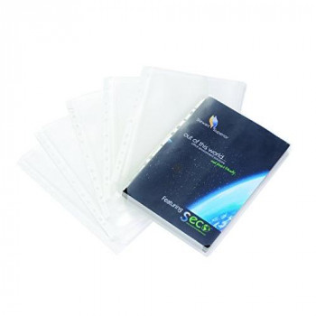 Seco A4 Oxo-Biodegradable and Recyclable Expanding Catalogue Punch Pockets 120 Micron - Pack of 10