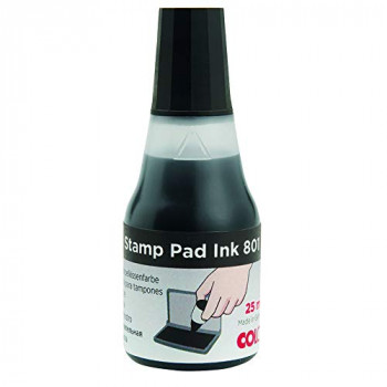 Colop 801 Stamp Pad Ink High Quality Water Based 25 ml Black Ref 55002300