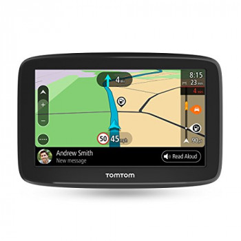 TomTom Car Sat Nav GO Basic, 5 Inch with Updates via Wi-Fi, Lifetime Traffic via Smartphone and EU Maps, Smartphone Messages, Resistive Screen