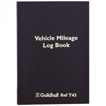 Guildhall T43Z Vehicle Mileage Log Book 60 Pages, 149 x 104 mm - Black