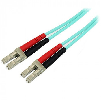 5m Aqua MM 50/125 OM4 Fiber Optic Cable