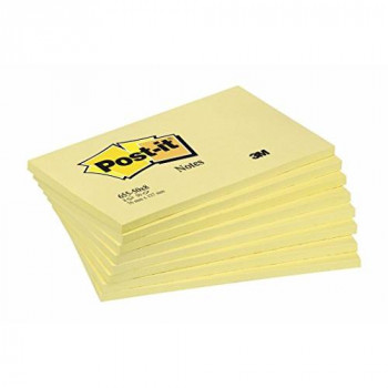 Post-it 655YE Notes, 76 x 127 mm - Canary Yellow, 12 Pads (100 Sheets Per Pad)
