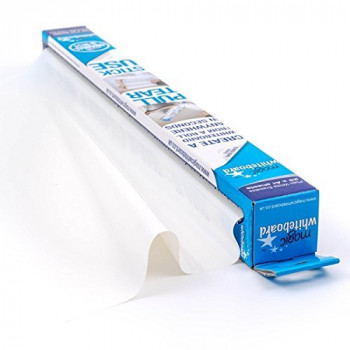 Magic Whiteboard - 65 Feet of Whiteboard on a Roll - 25 Dry Erase Sheets