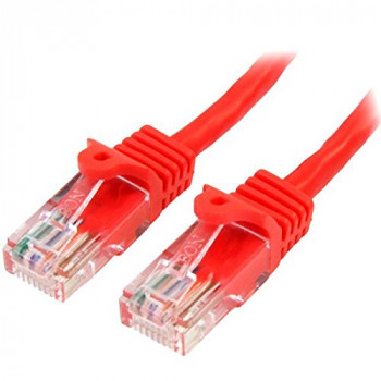 Red Snagless Cat5e Patch Cable 0.5m
