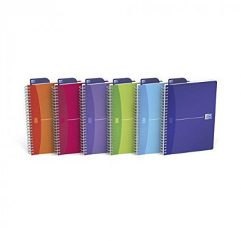 Oxford Office A5 Transluscents Wirebound Poly Cover Notebook (Pack of 5)