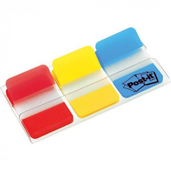 Post-It Index Tabs - Assorted Red Yellow and Blue